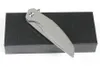 R8124 FLIPPER Fold Knife D2 Gray Titanium Coating Blade CNC TC4 Titaniumlegering Handle Ball Bearing EDC Pocket Knives