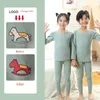 Pyjamas för barn Autumn Winter Baby Girls kläder Pyjama Set Teenager Boys Casual Sleepwear Kids Thermal Underwear 2 till 14 Y 220507