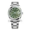 caijiamin - relógios masculinos 2813 relógio automático completo pulseira de aço inoxidável rosto verde à prova d'água montre de luxe