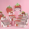 Stylos à gel 4 pièces/lot Kawaii fraise filles encre mécanique mignon papeterie école bureau fournitures d'écriture accessoires cadeau