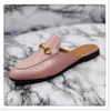 Femmes Princetown Slippers Mens Mandis Généralités en cuir Sandales Cascus Chaussures Casual Backle Lace Lazy Slipper avec Box8