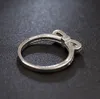 Charme 925 Stempel Silber Farbe Ringe Für Männer Bowknot Kristall Einstellbare Größe Mode Geschenke Verlobung Hochzeit Hohe Qualität Schmuck