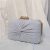 Women's Dinner Bag Handmade Pleated Woven Fashion Banquet Messenger Small Square Bag 220712