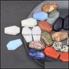 Kunst- en ambachten kunst geschenken Home Garden Natural Crystal Stone Ornamenten Coffin Vorm Reiki Healing Chakra Quartz Mineral Tu Dhrj3