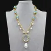 Natural White Pearl Gold Electroplated Turquoise Clear Quartz Buddha Head Pendant Necklace Bracelet Earrings Sets2424379