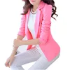 Ternos femininos Blazers Mulheres e jaquetas Terno 2022 Spring Autumn Moda Botão única Blaser feminino branco/preto/rosa/azul Blazer Fe