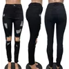 Jeans för kvinnans mode kläder Sexigt Broken Hole Washed Slim Stretch Denim Leggings Långbyxor Vår Sommarbyxor Plus Storlek