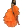 Pomarańczowe Cześć koktajlowe sukienki wieczorne sukienki imprezowe Waliczona suknia balowa fadas jupe afrykańska formalna sukienka na studniówkę elegancką spódnicę tutu homecoming sukienki tanie