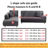 Housse de canapé en peluche velours pour salon canapé sectionnel étui élastique housse extensible 1 2 3 4 places 220615