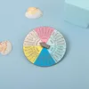 Brooches Pins Turntable Game Probability Brooch Health Healing Emotional Enamel Lapel For Clothes Decoration Cartoon Round Badge JewelryPins