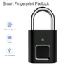 Slimme biometrische duimprintdeur hangsloten oplaadbare deurslot vingerafdruk Smart hangslot USB Keyless Quick Unlock 201013