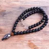 Pendant Necklaces Black Bead & Hematite Necklace For Men TribalPendant