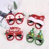 Décorations de Noël Cadeau de fête Lunettes de dessin animé mignon Cadre Lunettes scintillantes sans lentille pour enfants adultes Décoration de Noël CosplayNoël