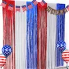 2 meter regengordijnen voor de Fourth of July Party Independence Day achtergronddecoraties