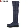 ASUMER Neue Qualität Daunen Warme Schnee Frauen Plattform Oberschenkel Hohe Damen Zipper Winter Schuhe Overknee Stiefel Y200114 GAI GAI GAI