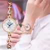 Wristwatches Wave Pattern Dial Design Women Fashion Luxury Watches Elegant Small Ladies Bracelet Rose Gold Female Quartz Watch