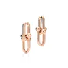 Designer Women's Stud New Fashion Brand Orecchini Accessori S925 Orecchini in oro e argento con bottone a U in oro rosa G220805