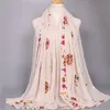 Fashion Fashion Plaine beige Stitch Neckerchiefs Câles de cajou Viscose floral Viscose Long Soft Wrap Coul Snood Pachmina Bandle Muslim Hijab Sjaal