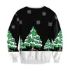 Men Women Ugly Christmas Sweater 3d Christmas Tree Snowflakes Rendier Gedrukt Autumn Winter Holiday Sweatshirt Kerstmis Jumpers L220730