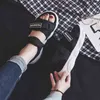 2021 Summer Gladiator Chunky Sandals Platform Casual Sandal For Woman Ladies Females Thick Soles Women's Beach Shoes Black White G220518