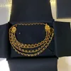 Paski najwyższej jakości Vintage 24-karatowy złoty łańcuszek dla kobiet Goth Fashion Charm Designer luksusowa biżuteria 2022 Trendy Boho