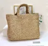 Designer raffia shoulder bedding bag tote women beach bags luxury handbags Mesh breathing bags Woven Shopping Summer Straw Microfiber Embroidered dicky0750