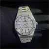 Luxe bling sieraden volledige diamanten wijzerplaat horloge Vvs Moissanite Iced Out