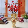 European Gold Plated Frost Porcelain Vase Vintage Advanced Ceramic Flower Vase Living Room Ornaments Home Wedding Decor Gift6529710