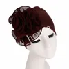 Feest hoeden vrouwen nieuwe stijl mooie bloem tulband elastische doek hoofd cap Sidebloemen dames bandana's haaraccessoires