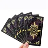 Full English Holographic Tarot Cards Game Paper 78 PCS Shine Cards for Astrologer2609