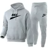 Herren 2 Stück Marke LOGO Trainingsanzug Hoodies Jacke Hoodie Sweatpant Anzug Männer Pullover Hoody Mode Streetwear Kleidung Männlich Schwarz Mit Kapuze set