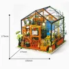 Robotime Miniature Dollhouse DIY Dollhouse with doll house furniture, Light Gift for Children Adults Kathy's Flower House