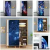 60x150cm/Özel Boyut Parlak Yıldızlı Gökyüzü Kapı Sticker Buzdolabı Dekop Dekorasyon Posteri Kendinden Yapışkan PVC Duvar Çıkartmaları Diğer Dekor