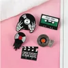 Broches Punk mélomanes émail broche bonnes vibrations bande DJ vinyle lecteur de disque badge broche épinglette jean chemise Cool gothique bijoux cadeau GC1115