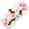 Decorative Flowers & Wreaths Pink Artificial Peony Rose Hydrangea Row Wedding Background Fake Flower Wall Decoration DIY Combination Arch Ho