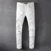 Jean Men Designer Clothes Jeans da uomo Motociclista in difficoltà Jean Rock Skinny Slim Strappato Hole Lettera Marchio di alta qualità 16 colori Pantaloni denim Taglia 28-40