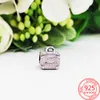 925 Argento Fit Pandora Charm 925 Braccialetto Rosa Viaggi Shopping Bag charms set Ciondolo Gioielli di perline fini fai da te