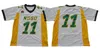 Nik1 NCAA North Dakota State Bison NDSU Carson Wentz College Football Jerseys Cheap #11 Carson Wentz University Football Shirts Yellow Green