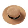 Ladi Sun Boater Flat Hats Small Bee Sequins Stro Retro Goud Getroffen Vrouwelijke Sunshade Shine Cap RH8406562