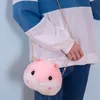 Ny kreativ hamster ryggsäck plysch en-axel diagonal väska barn kedja födelsedagspresent massa detaljhandel cce14065