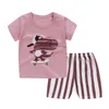 Baby boys kleren sets meisjes pakken cartoon t -shirt en shorts broek 2 stks kinderen outfits 220620
