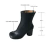 Dress Shoes Split Toe Boot Women Cow Leather Ninja Tabi Ankle Real Mm6 Brand Design Woman 7.5cm Heel 220718