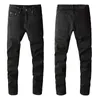 Grey Jeans for Man Designer Skinny Fit Rip Skull Slim Biker Mens Denim Distress Cult Rapper Street Hip Hop Curvy Long Straight Leg263b