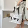 كيس التسوق الكتف بيتش حقيبة حمل المرأة الشفافة PVC حقيبة اليد الأزياء