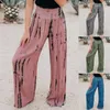 Jeans da donna Pantaloni casual Donna Tie-dye Long Summer All-match Allentato Mujer Luminoso Elegante Streetwear Harajuku Pantaloni a vita alta alla moda anni '90