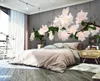 3d wallpapers mural pink flowers background wall living room bedroom sticker decoration Murals on the wallpaper rolls for walls papel de parede 3d home decor