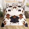 Conjunto de capa de edredom de couro de vaca com estampa de pele de vaca conjunto de cama de animais de fazenda para crianças meninos meninas estilo fazenda ocidental capa de edredom L27827940