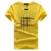 Krótkie rękawe T Shirt Men TEES V SCICK KRÓTKOWY RĘKÓW SLIM FIT T-shirt Męs