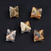 12-13mm Natural Stone Star Shape Pärlor odrickade polerade Tiger Eye Agates Stone Hexagram Meditation Smycken för DIY Heminredning