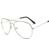 Lunettes de soleil WANMEI.DS Pilot-Sunglasses-Frames-Optics-Eyeglasses-Transparent-Lens-Clear-Glasses-Women-Men-Optical-Alloy-Metal-EyeSunglasses Ki